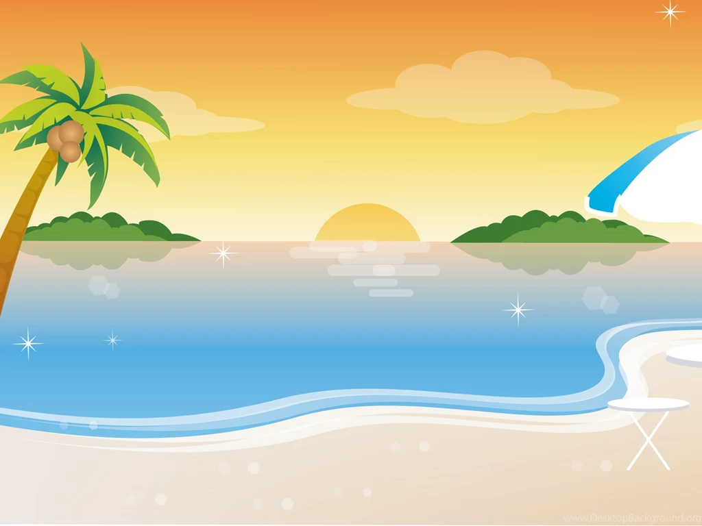 Beach Cartoon Backgrounds