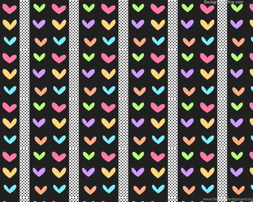 Wallpapers Polka Dots Hearts And Tiny Black Desktop Backgrounds ...