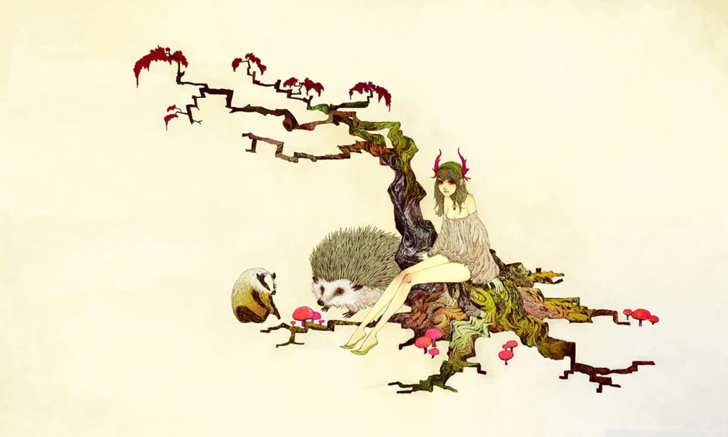 Japanese Maple Tree Illustration HD Desktop Wallpapers : High ...