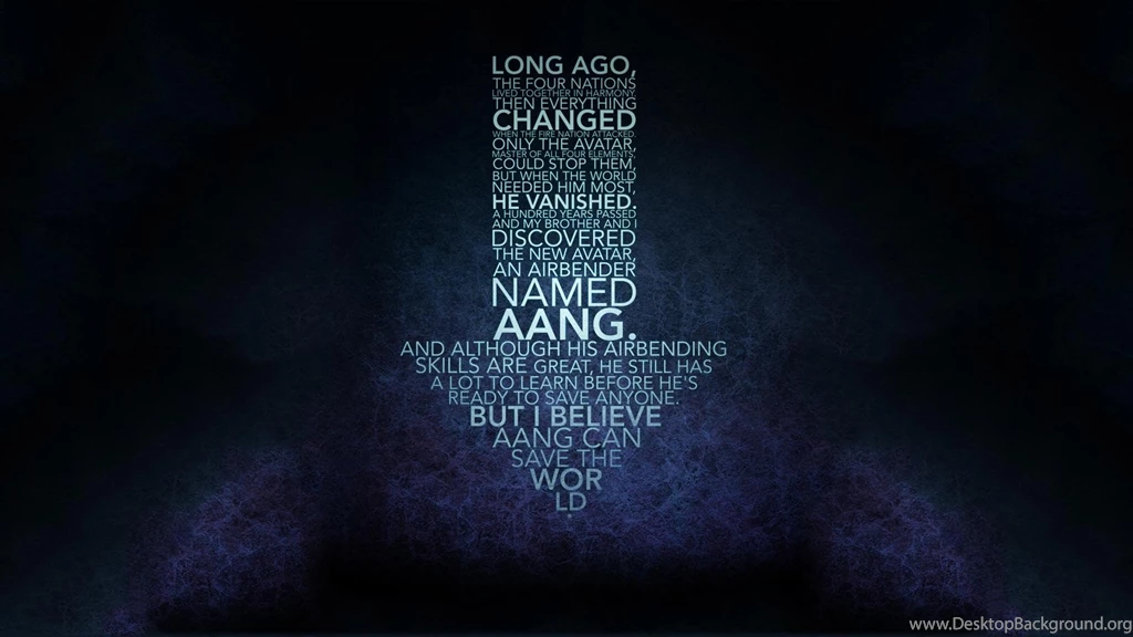 Avatar: The Last Airbender, Aang, Quote, Typography Wallpapers HD ...