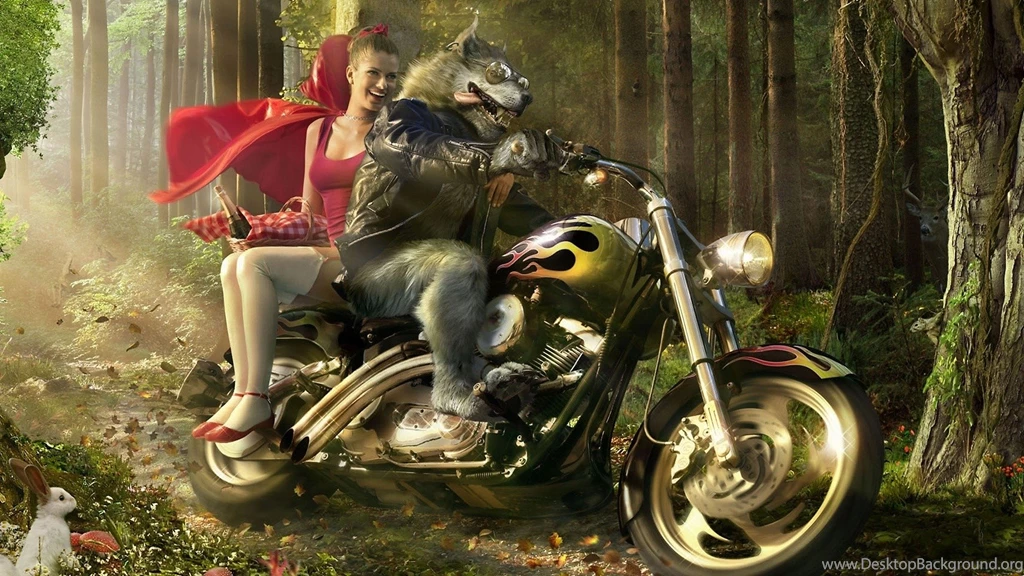 Modern Little Red Riding Hood And The Wolf, Fantasy, 1920x1080 HD ...