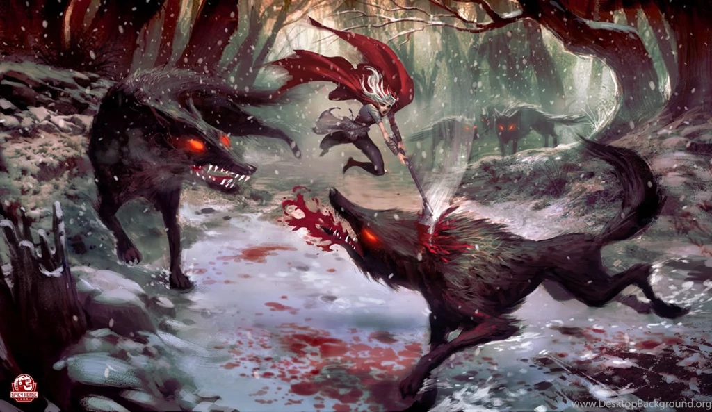Little Red Riding Hood Fights Back Fantasy Fairy Tales Wallpapers ...