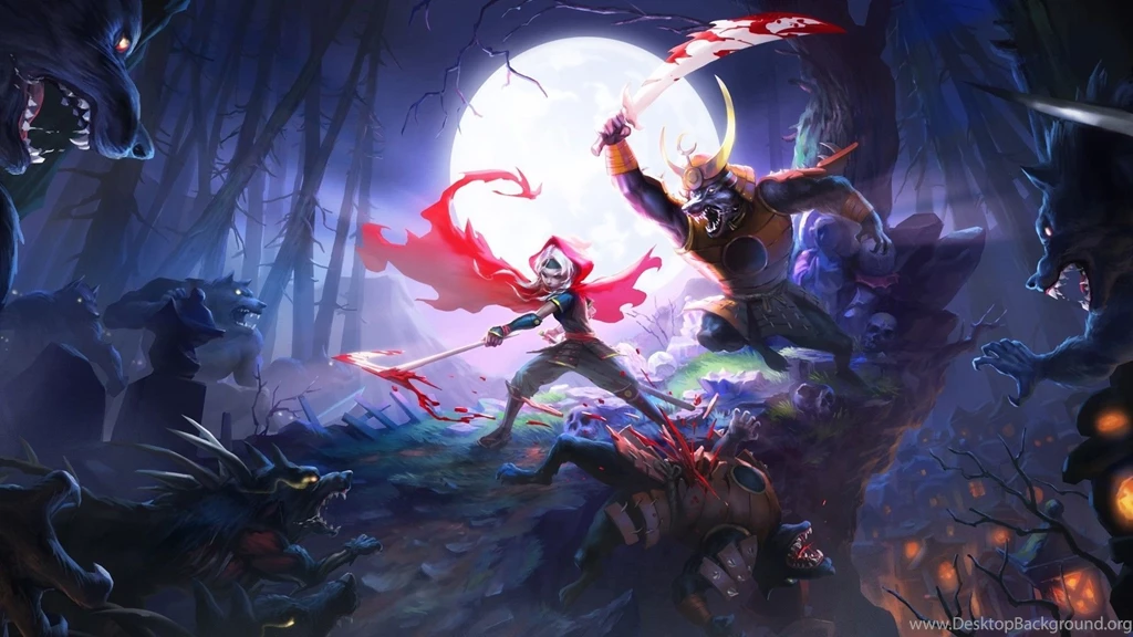 Little Red Riding Hood Fighting With Wolves Wallpapers » WallDevil ...