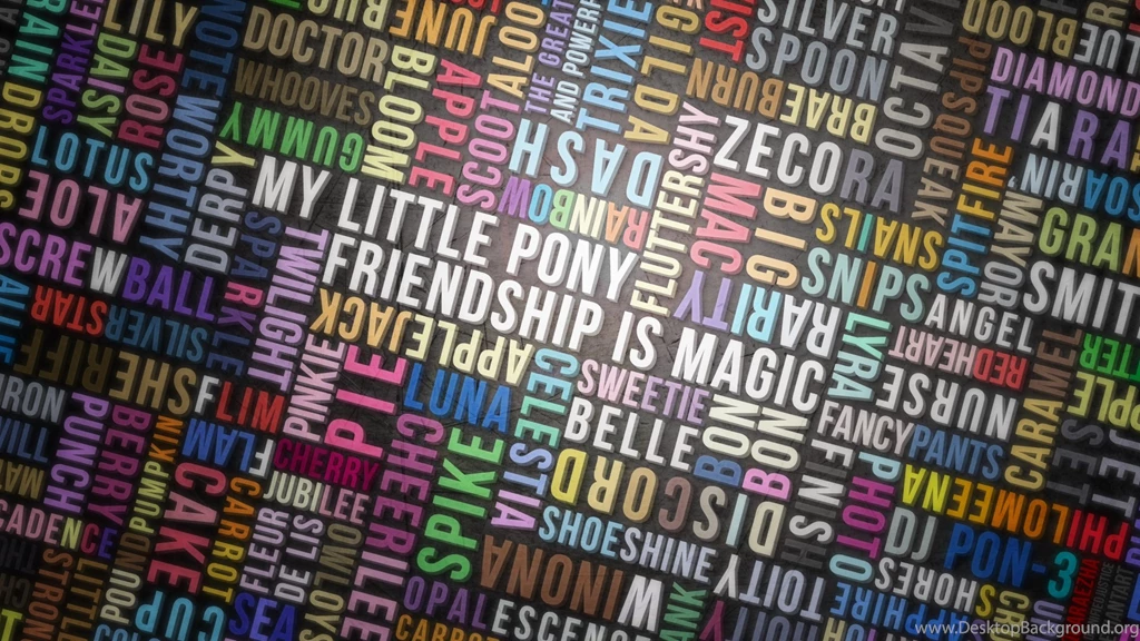 MLP:FiM Typography Wallpapers By Paradigm Zero
