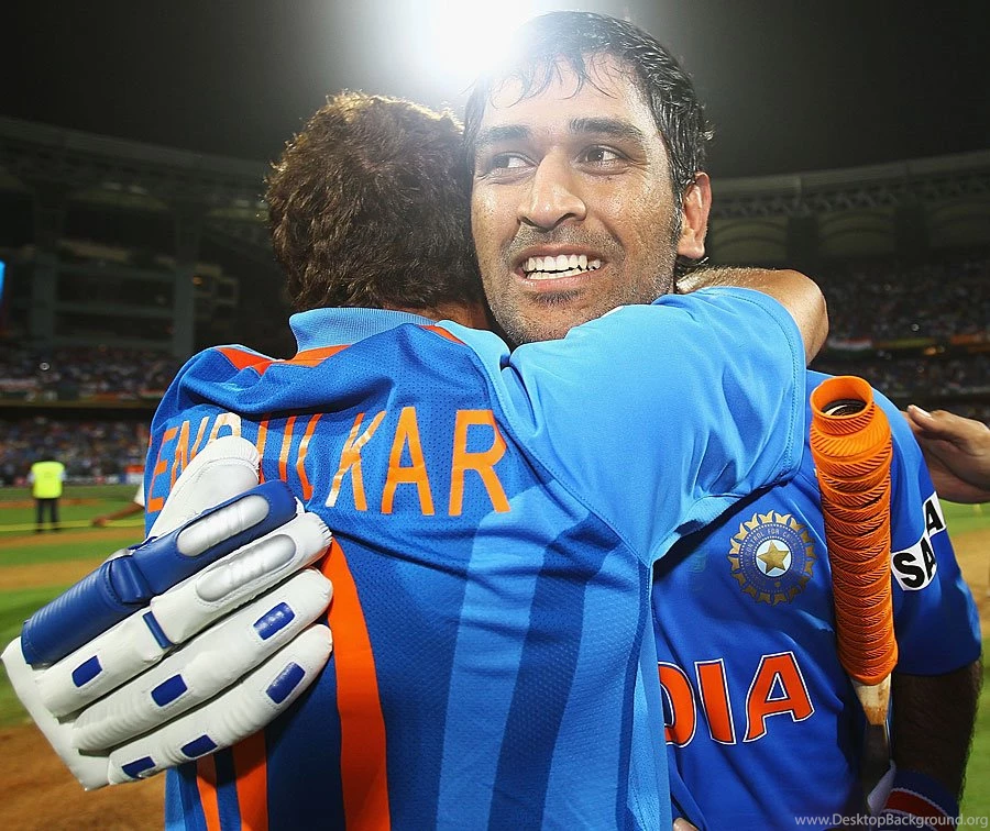 An Emotional MS Dhoni Is Hugged By Sachin Tendulkar After India's ...