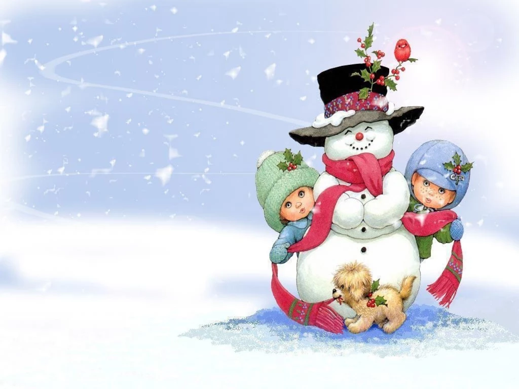 Christmas Snowman Desktop Wallpapers