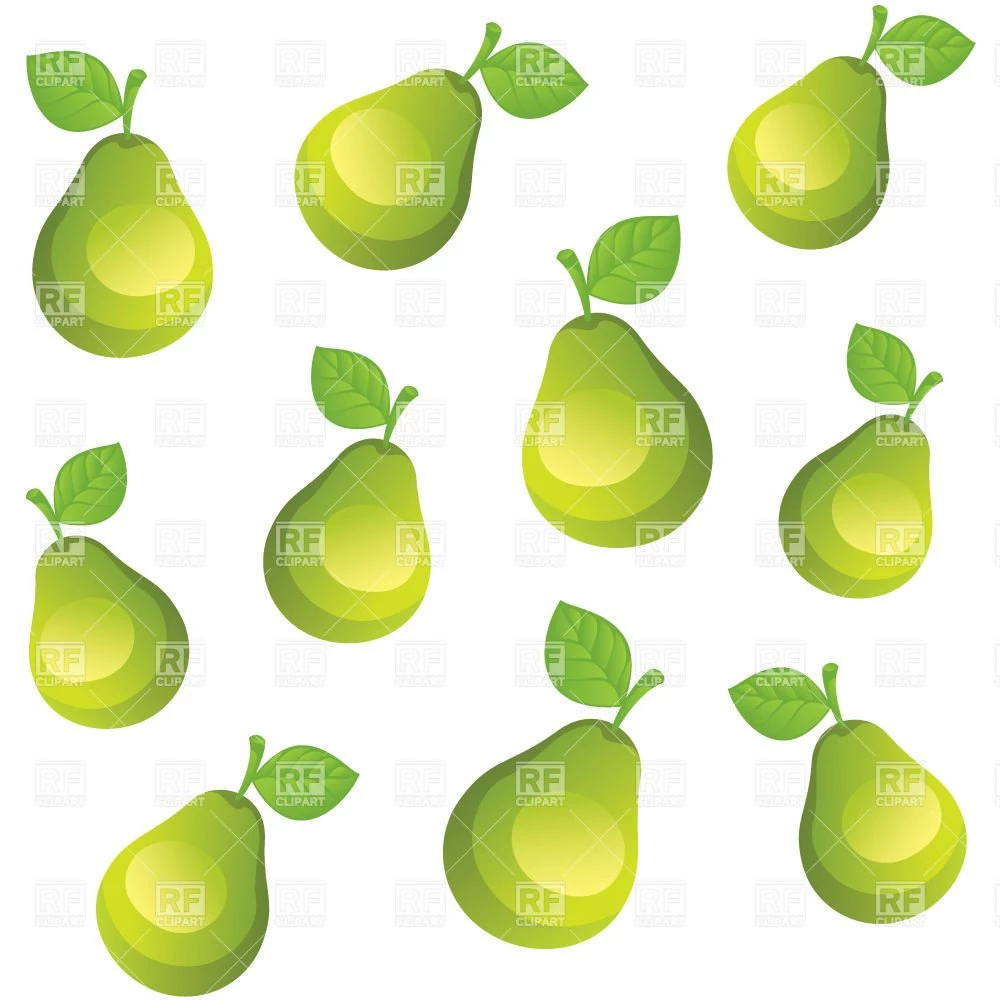 Simplistic Seamless Wallpapers With Green Pears Isolated On White ...