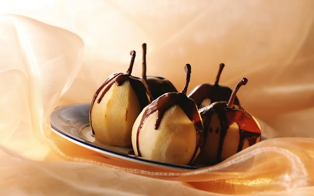 Pear In Chocolate Wallpapers And Images   Wallpapers, Pictures, Photos