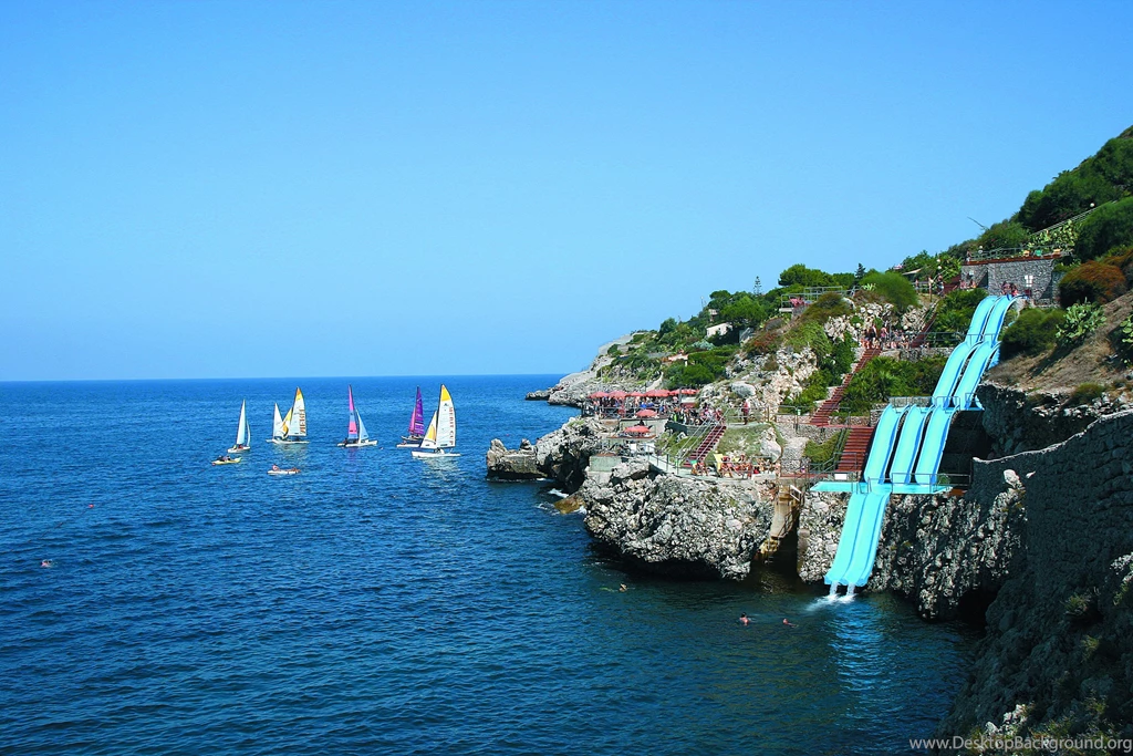 Seaside Water Park On The Island Of Sicily, Italy Wallpapers And ...