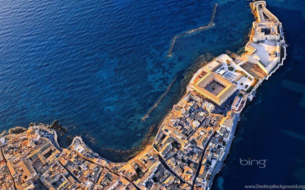 Aerial View Of Castello Maniace In Syracuse, Sicily, Italy