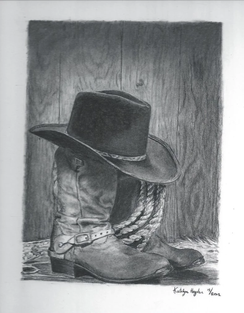 Western Cowboy Boots Drawings
