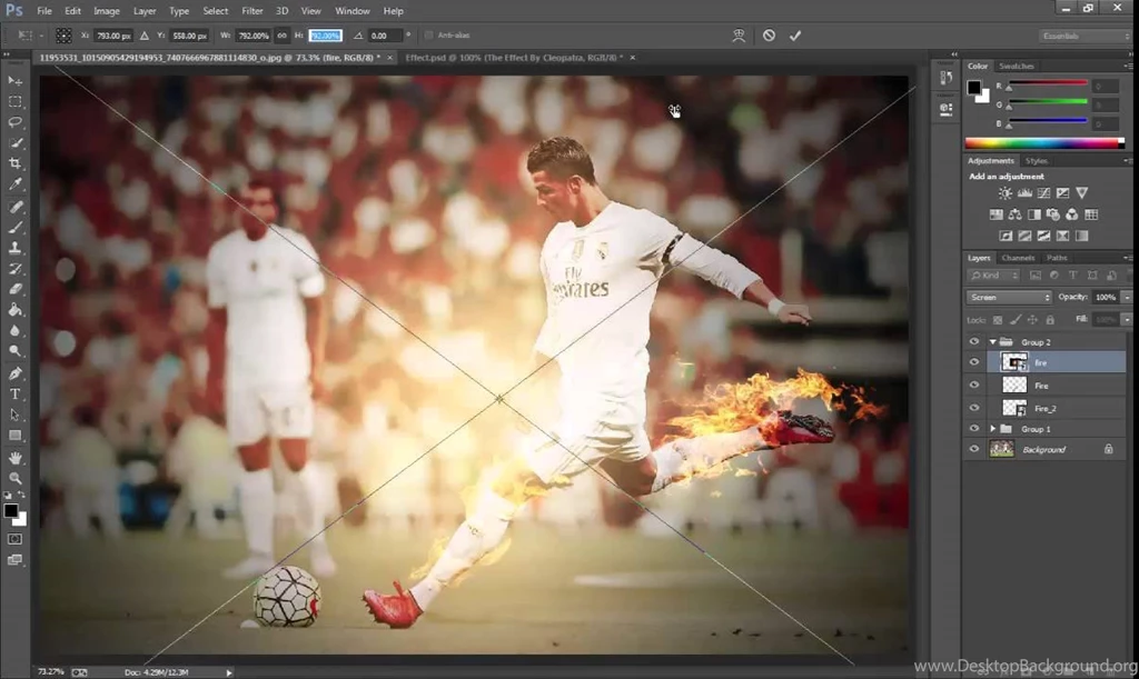 Photoshop Tutorial How To Design A Wallpapers HD (Cristiano Ronaldo ...