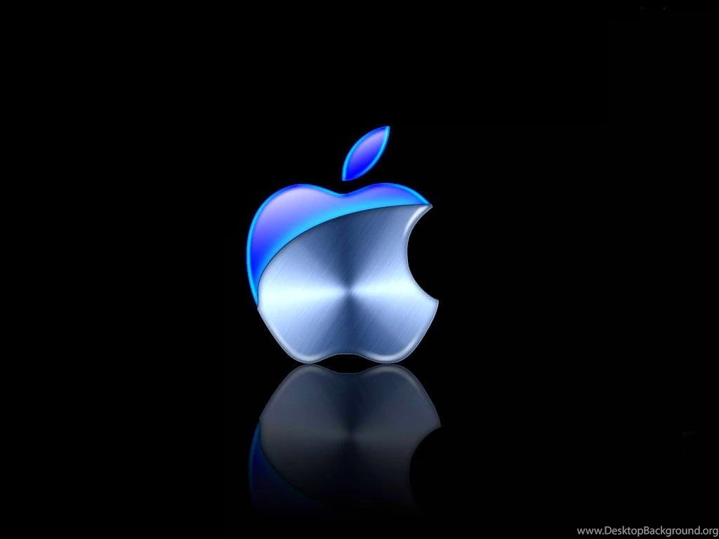 Blue Apple Wallpapers Metal Tech Black Computer Name Full Hd Logo ...