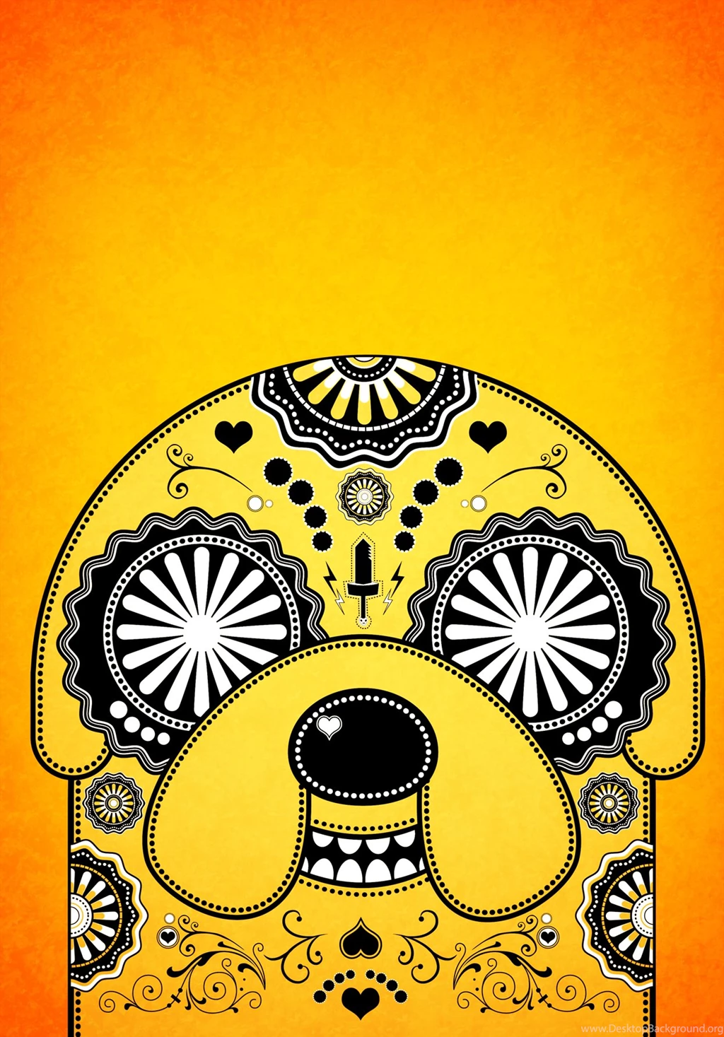 DeviantArt: More Like Jake Adventure Time Sugar Skull Poster ...