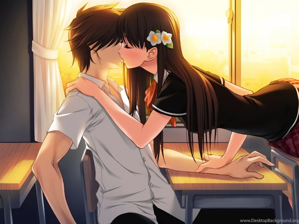 Download Wallpapers 1600x1200 Boy, Girl, Kiss, Tenderness, Dawn ...