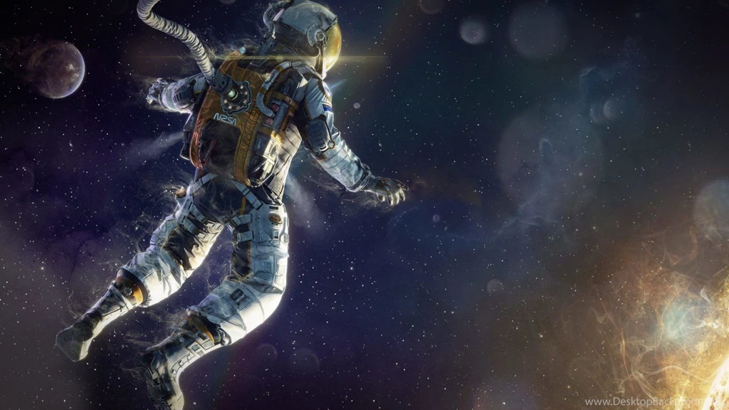 Hd Wallpapers Astronaut Lost In Dark Black Space Abstract Abstract ...