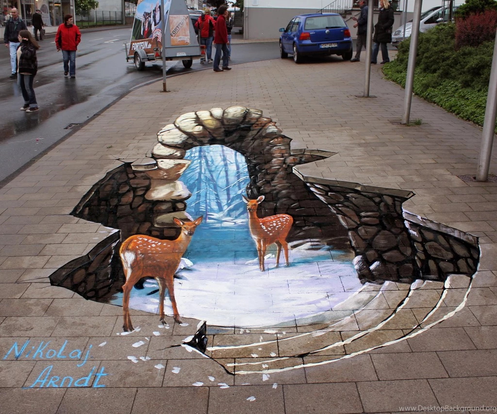 3d Art Street Painting 2   High Definition : Widescreen Wallpapers