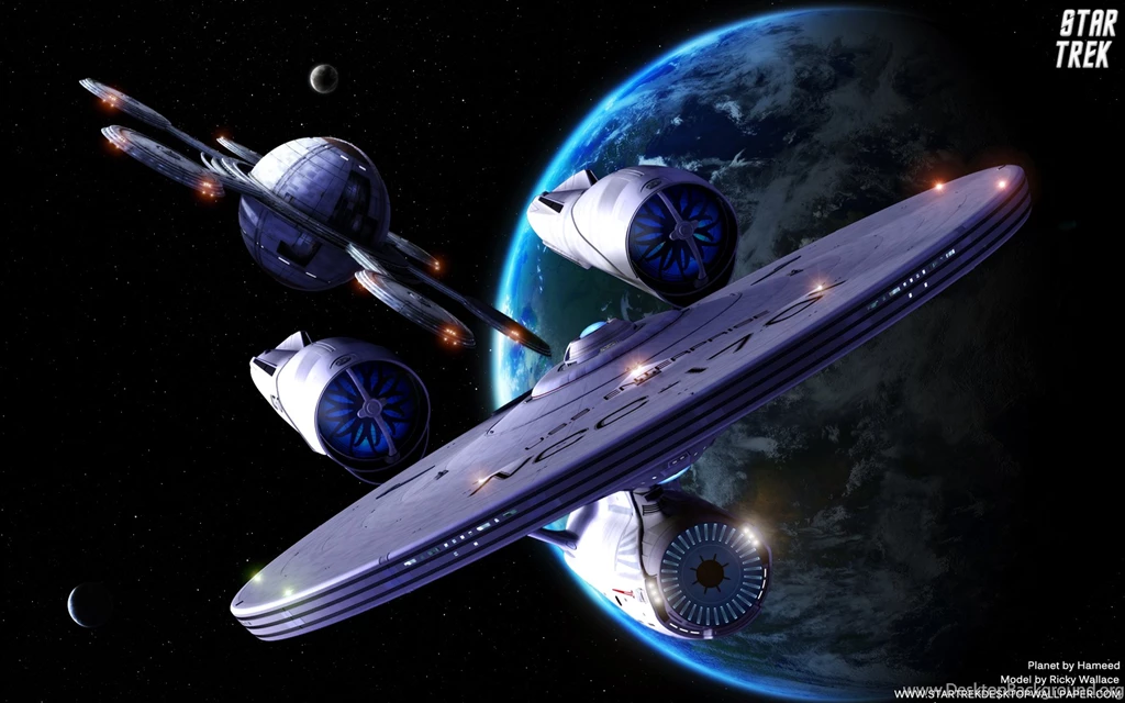 Star Trek USS Enterprise 1701 Departing United Federation Of ...