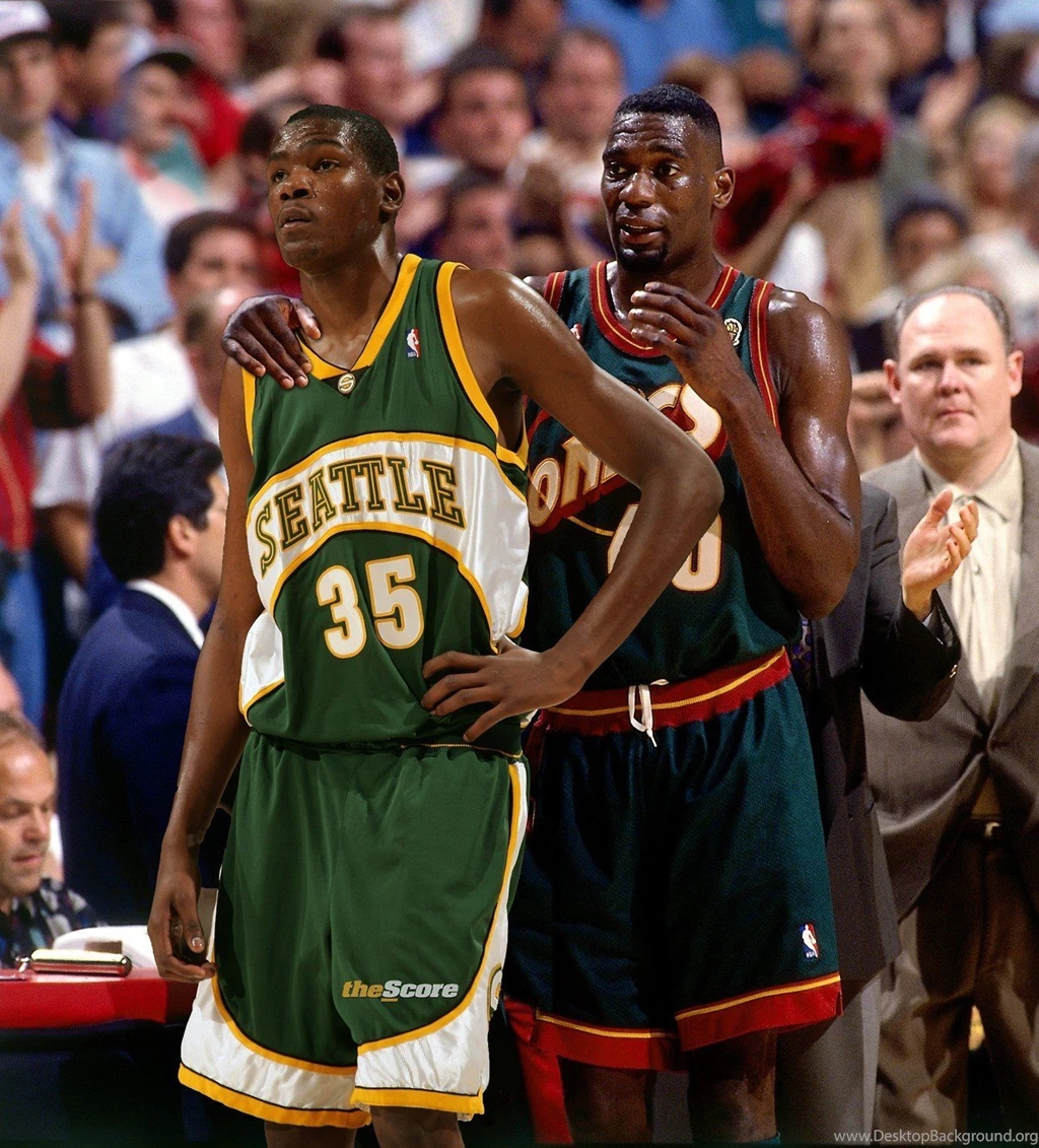 NBA Basketball Shawn Kemp Kevin Durant Supersonics Seattle Seattle ...