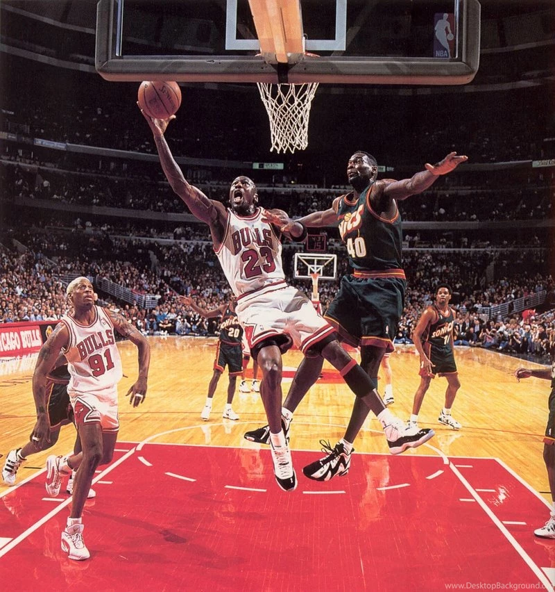 Basketball Michael Jordan Chicago Bulls Dennis Rodman Shawn Kemp ...