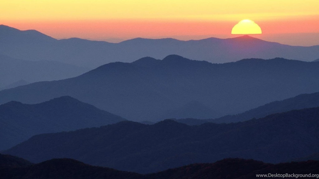 Sunset Nature Tennessee Great Smoky Mountains Wallpapers