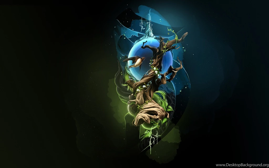 Download Abstract Nature Trees Birds Wallpapers