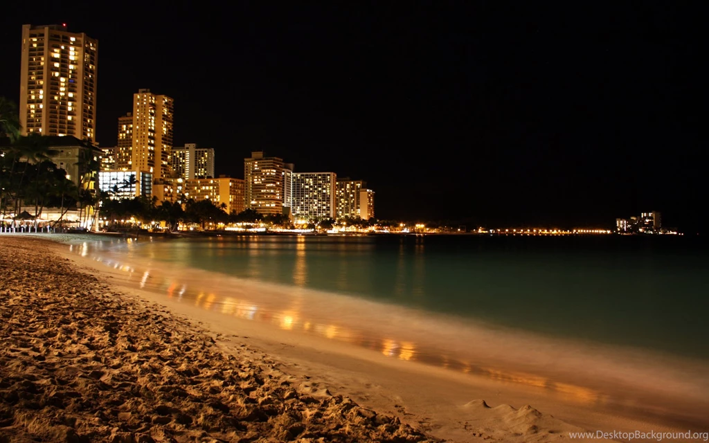 22 Summer Night Lighting Beach Wide High Definition Wallpapers For ...