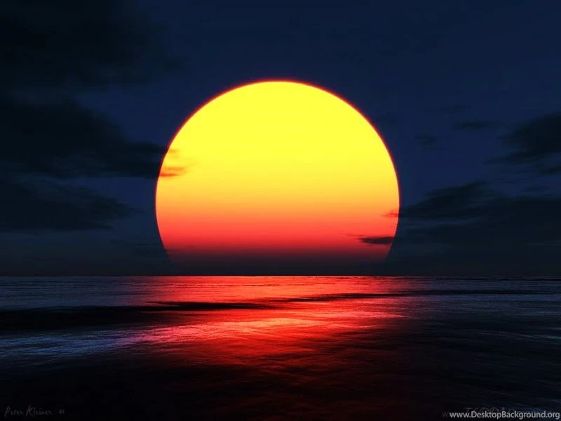 Golden Red Ultimate Sunset – Nature Sunsets HD Desktop Wallpapers