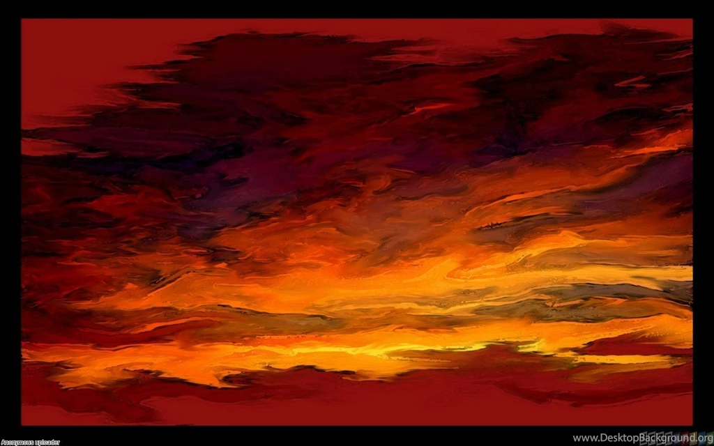 Red Sunset Paint Wallpapers
