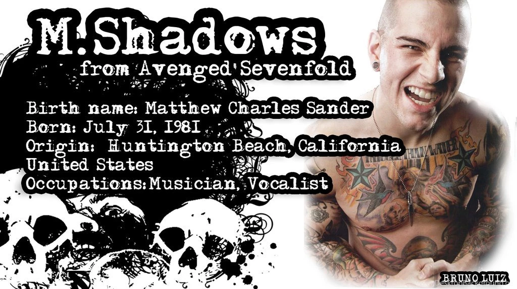 M. Shadows From Avenged Sevenfold Wallpapers By Brunoluizdepaula On ...