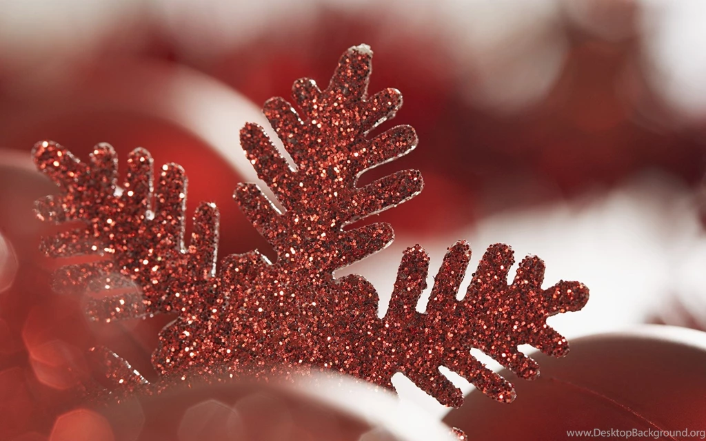 Red Snowflake Desktop Wallpapers