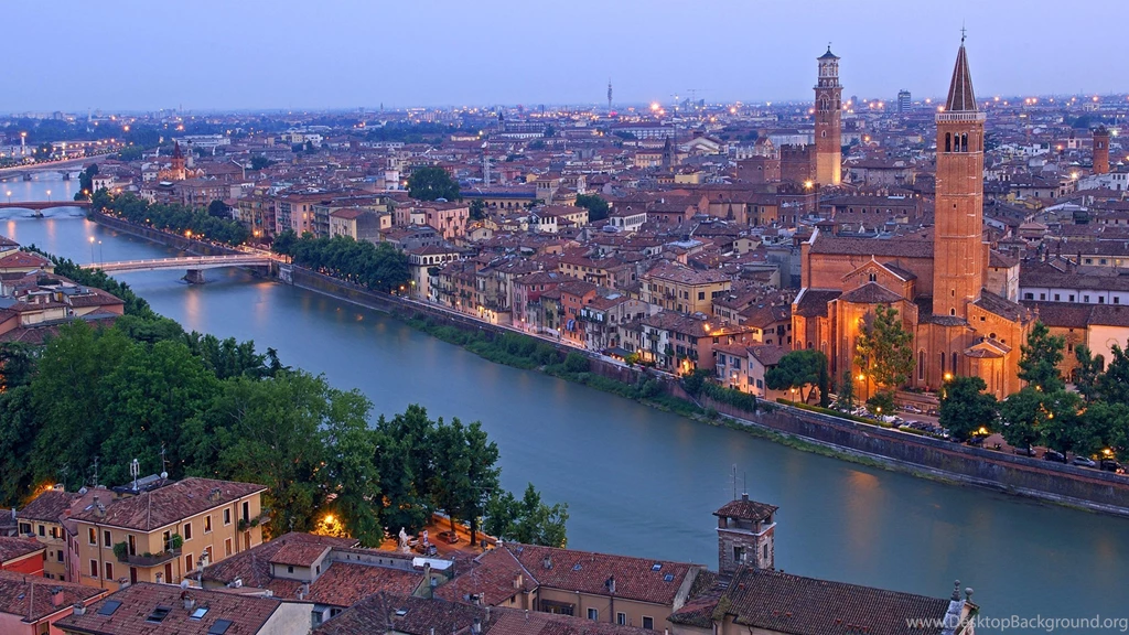 Verona Italia Rio Ciudad Edificios Europa Wallpapers