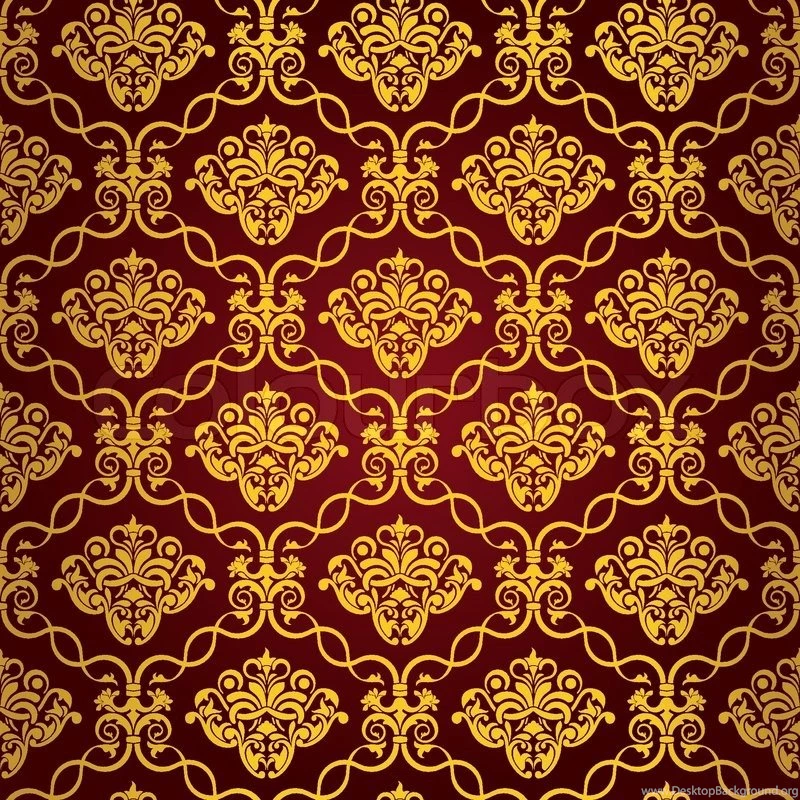 Red Seamless Wallpapers Pattern Stock Vector