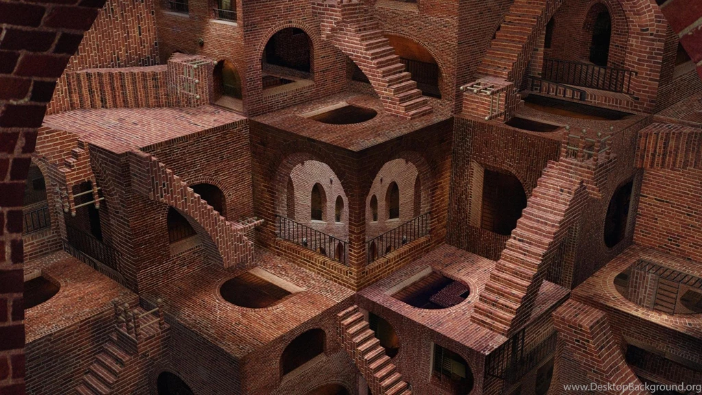Mc Escher Stairways Wallpapers