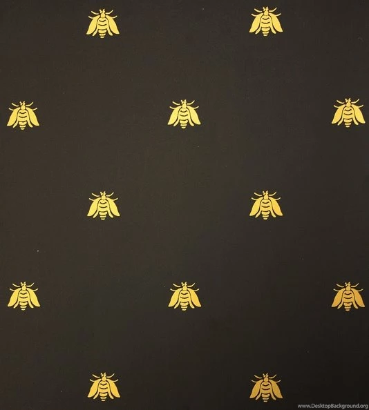 Gold Bees On Black Wallpapers