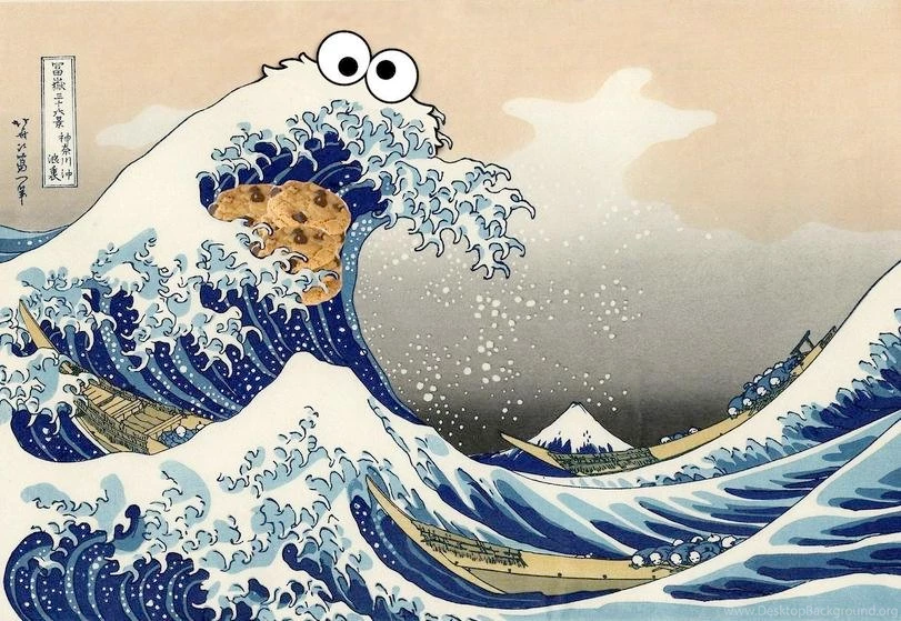 Great Wave Off Kanagawa This Cookie Monster! : Pics
