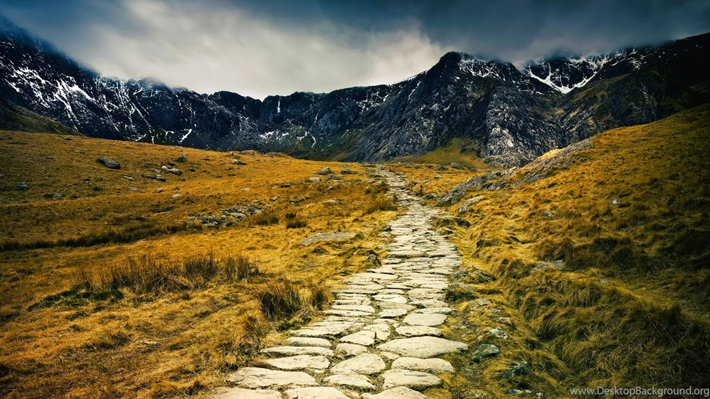 Stone Path To Wales High Lands Desktop Wallpapers
