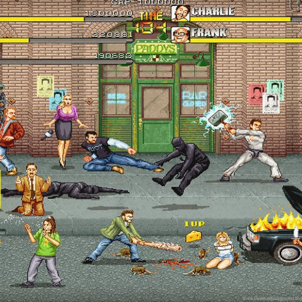 Always Sunny Pixelart Crossover iPad 3,4 & Air Wallpapers