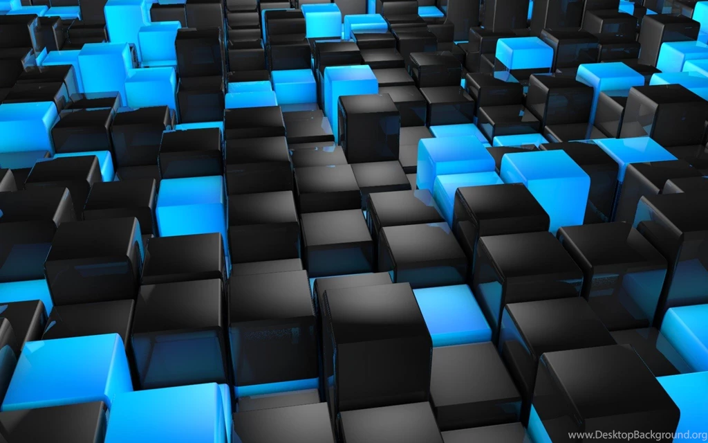 Cool PC Wallpapers 3d Black And Blue Cubes Wallpapers 1920x1200 ...