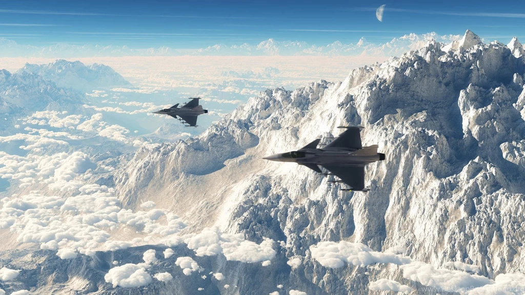 Download Wallpapers 1920x1080 Sky, Aircraft, Fighter, Clouds Full ...