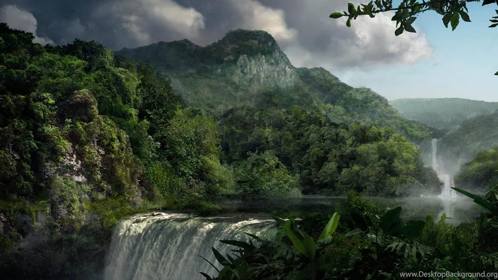 Download Wallpapers Waterfall In The Jungle (1920 X 1080 HDTV 1080p ...