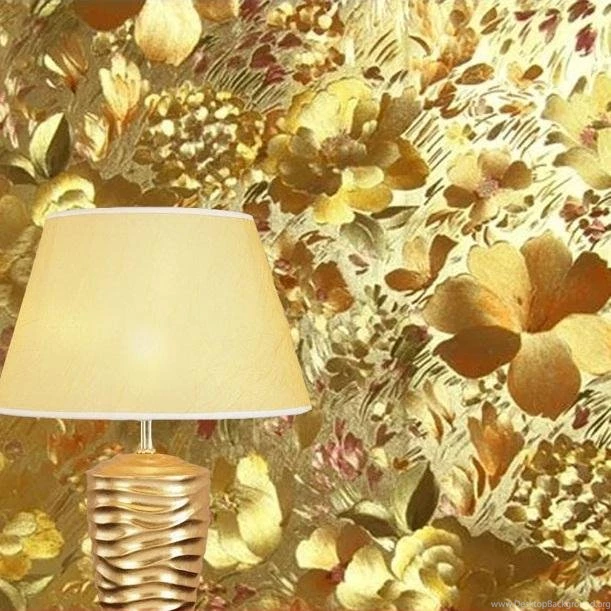 Luxury Glittering Gold Foil Floral Wallpapers Garishly Blinking ...