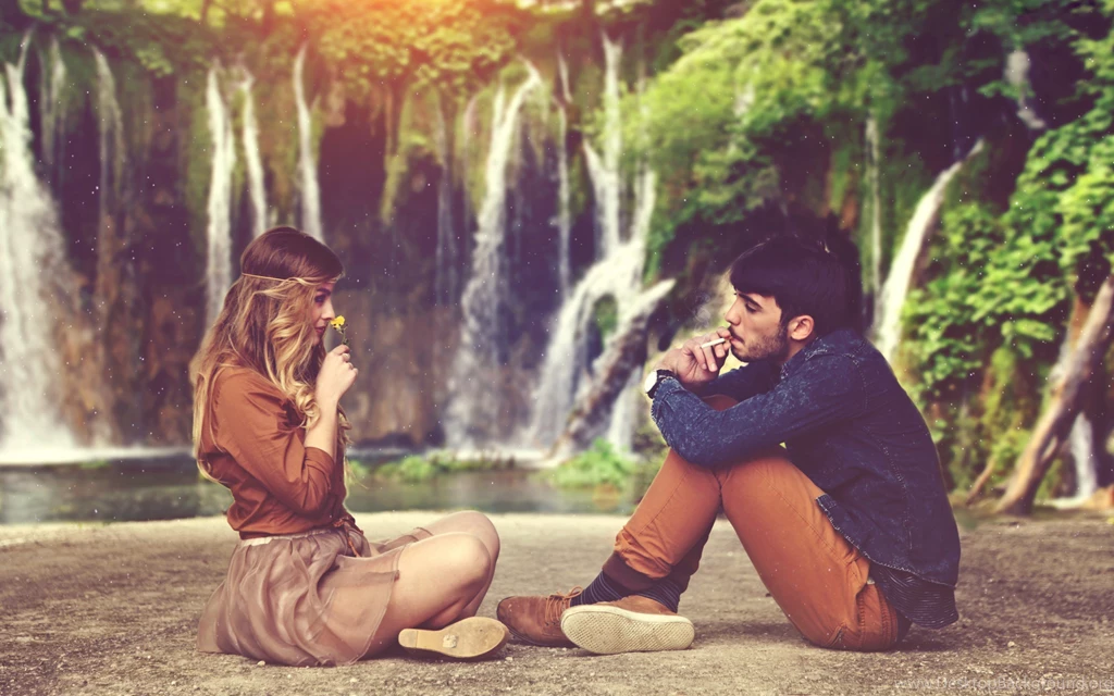 Girl, Boy, Couple, Binoculars, Field, Summerm Kids, Mood, Bokeh, Wide
