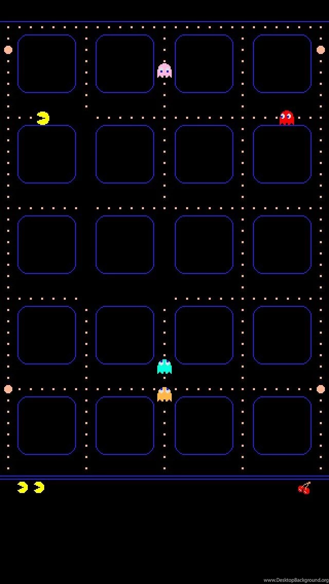 PAC Man iPhone 5 App Skins Wallpapers