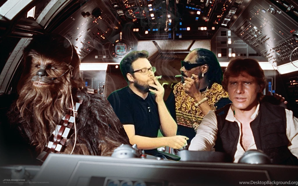Snoop Dogg And Seth Rogen Doing Their Thing In Front Of A Large ...