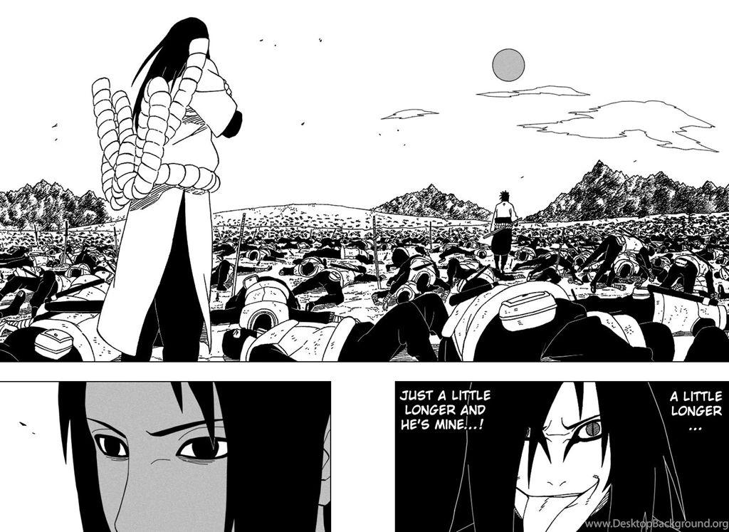 Uchiha Sasuke Naruto: Shippuden Monochrome Manga Orochimaru ...