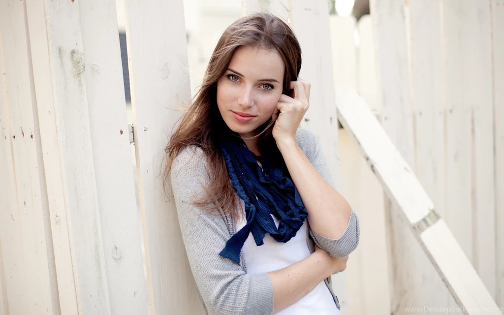 Beautiful Girl Model Fence