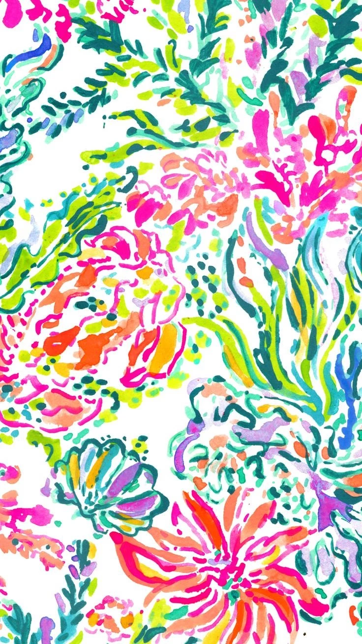 Lilly Pulitzer Sea Soiree Print Iphone Wallpapers