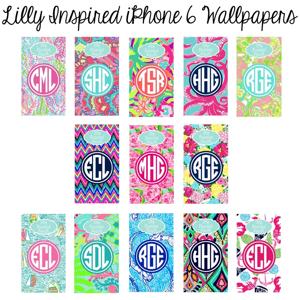 Set Of 4 Nautical Lilly iPhone 6 Or 6 By PaintedPeachStudio