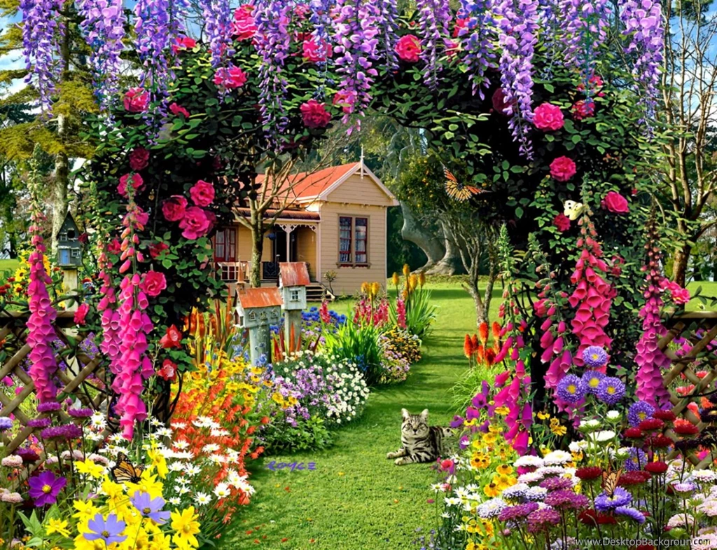 Flower Garden Hd Wallpapers